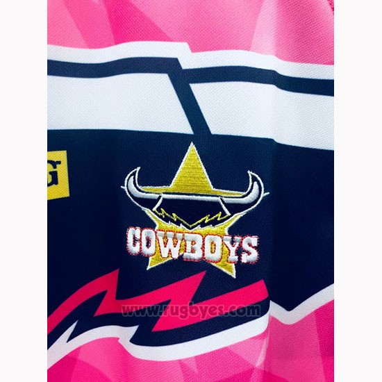 Camiseta North Queensland Cowboys Rugby 2019-2020 Conmemorative Rosa